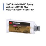 3M DP100 Plus Scotch-Weld Epoxy Adhesive, Clear, 48.5 mL 1.64 fl oz Duo-Pak (7100148750)  - (12Pack) - 5