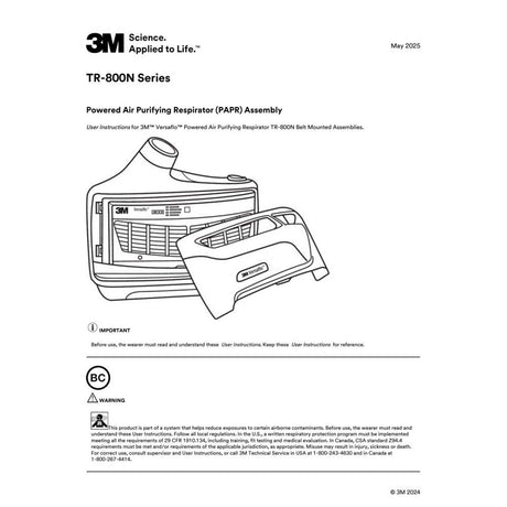 3M TR-802N 94242 Versaflo Powered Air Purifying Respirator Unit AAD Intrinsically Safe (7100150821) - 7