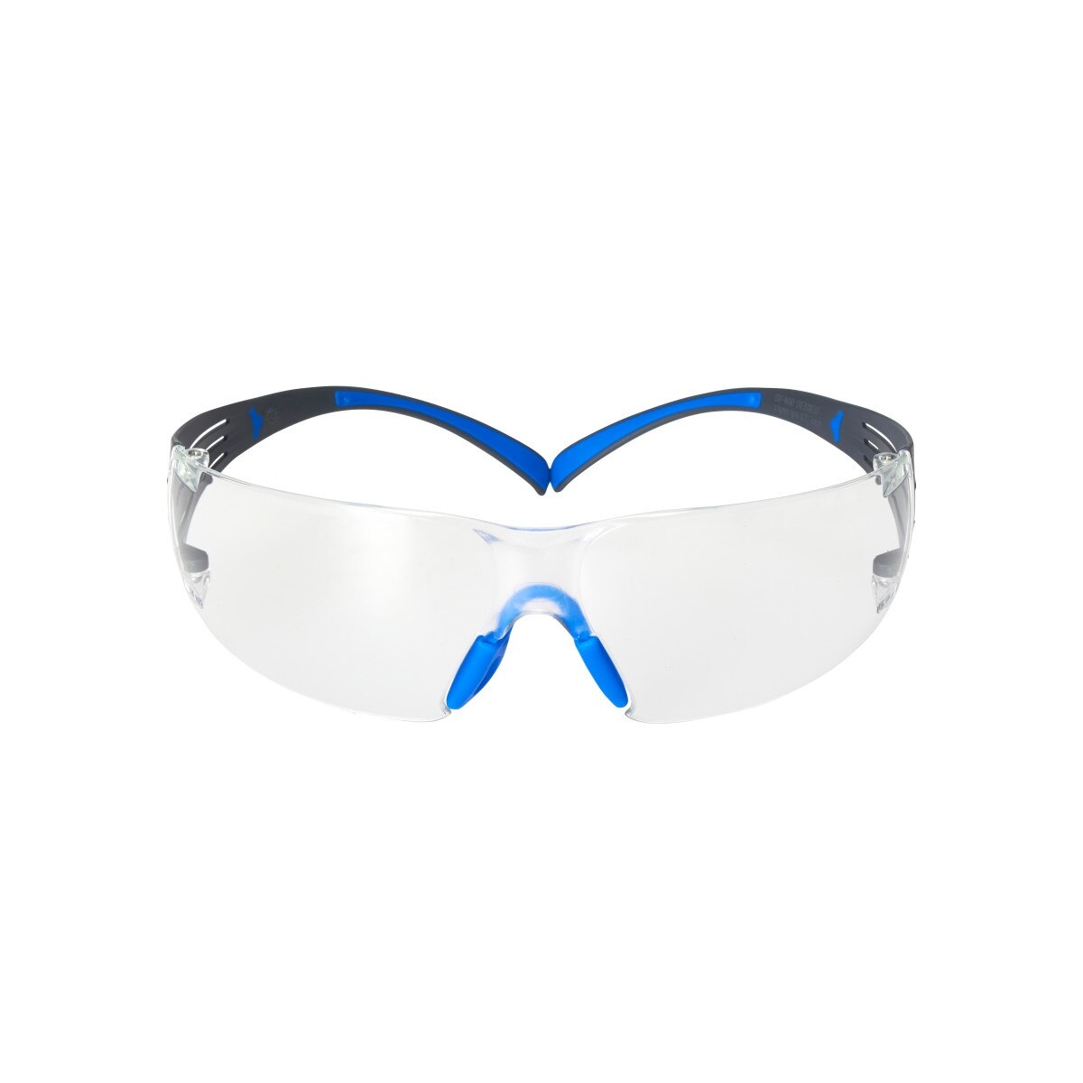 3M SF401SGAF-BLU SecureFit Safety Glasses, Clear Lens, Blue/Gray Frame, ANSI Z87.1 (7100150838)  - (20 Pack) - 2