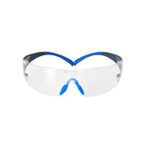3M SF401SGAF-BLU SecureFit Safety Glasses, Clear Lens, Blue/Gray Frame, ANSI Z87.1 (7100150838)  - (20 Pack) - 2