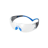 3M SF401SGAF-BLU SecureFit Safety Glasses, Clear Lens, Blue/Gray Frame, ANSI Z87.1 (7100150838)  - (20 Pack) - 3