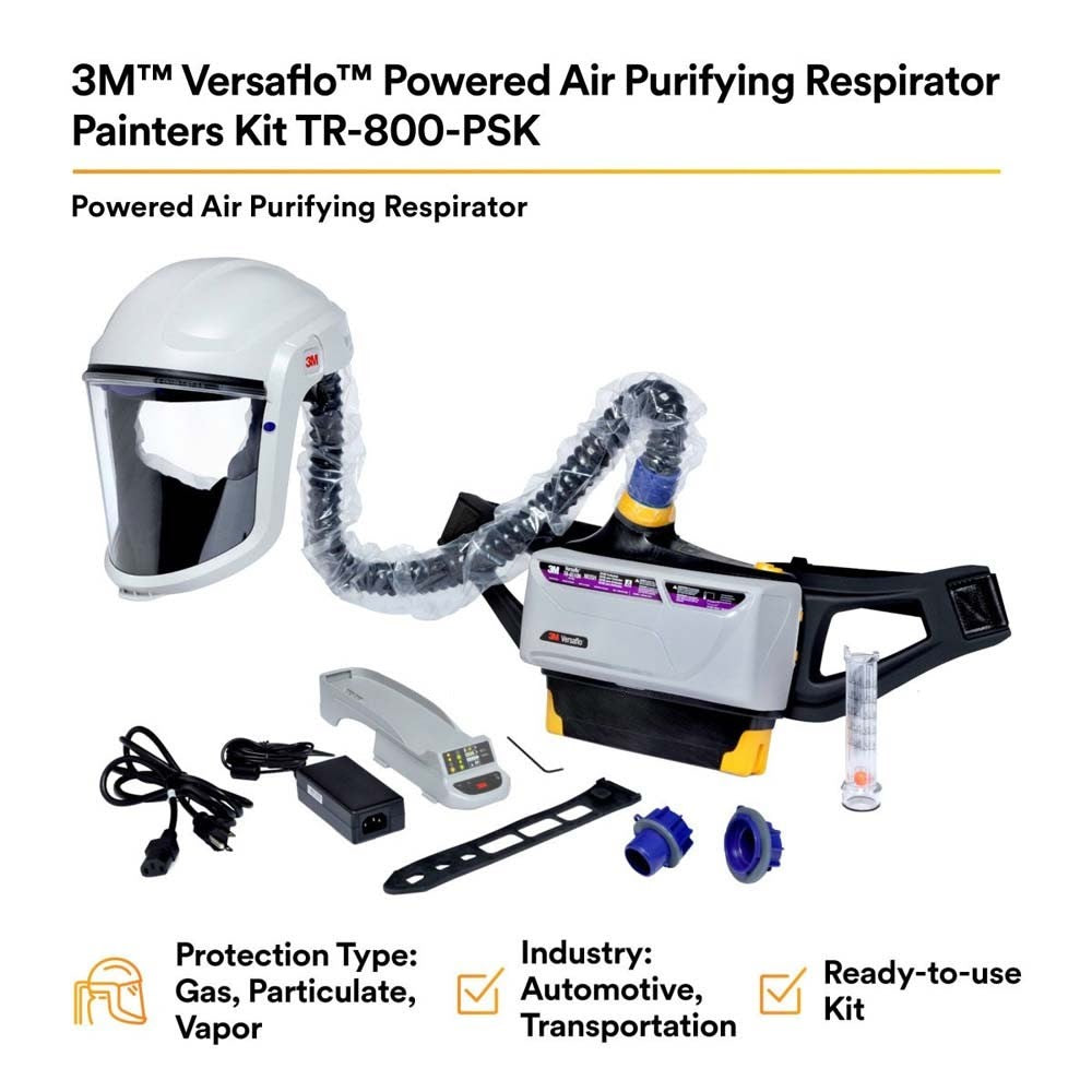 3M TR-800-PSK 94248 / Versaflo Powered Air Purifying Respirator Painters Kit (AAD) (7100150922) - 3