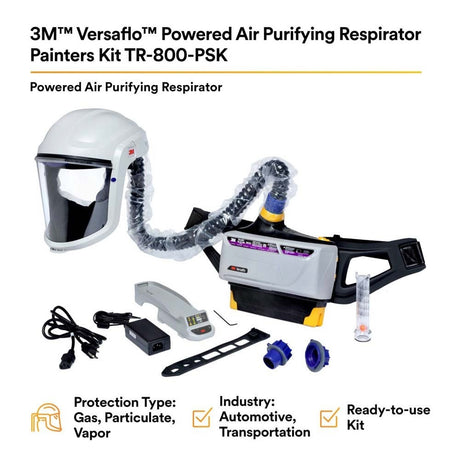 3M TR-800-PSK 94248 / Versaflo Powered Air Purifying Respirator Painters Kit (AAD) (7100150922) - 3