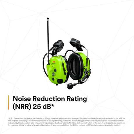 3M MT73H7P3E4D10NA GB WS LiteCom Pro III Hard Hat Attached Headset with Built-In Two-Way Radio, Bluetooth and Environmental Listening (7100153110) - 5