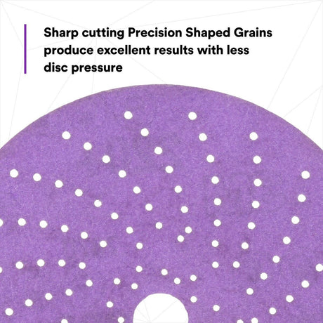 3M 737U 31481 Cubitron II Hookit Abrasive Disc, 6 in, 220+, Purple (7100155285) (200 Pack) - 4