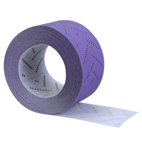 3M 737U 34444 Cubitron II Hookit Clean Sanding Sheet Roll, Multi Hole, 120 Plus, Purple, 70 mm x 12 m (7100155338)  - (5 Pack)