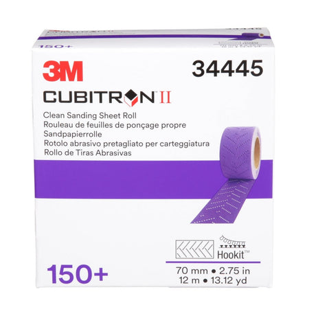 3M 737U Cubitron II Hookit Clean Sanding Sheet Roll, 150+, Purple, 70 mm x 12 m (34445) (7100155343)  - (5Pack) - 6