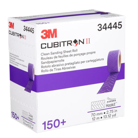 3M 737U Cubitron II Hookit Clean Sanding Sheet Roll, 150+, Purple, 70 mm x 12 m (34445) (7100155343)  - (5Pack) - 7