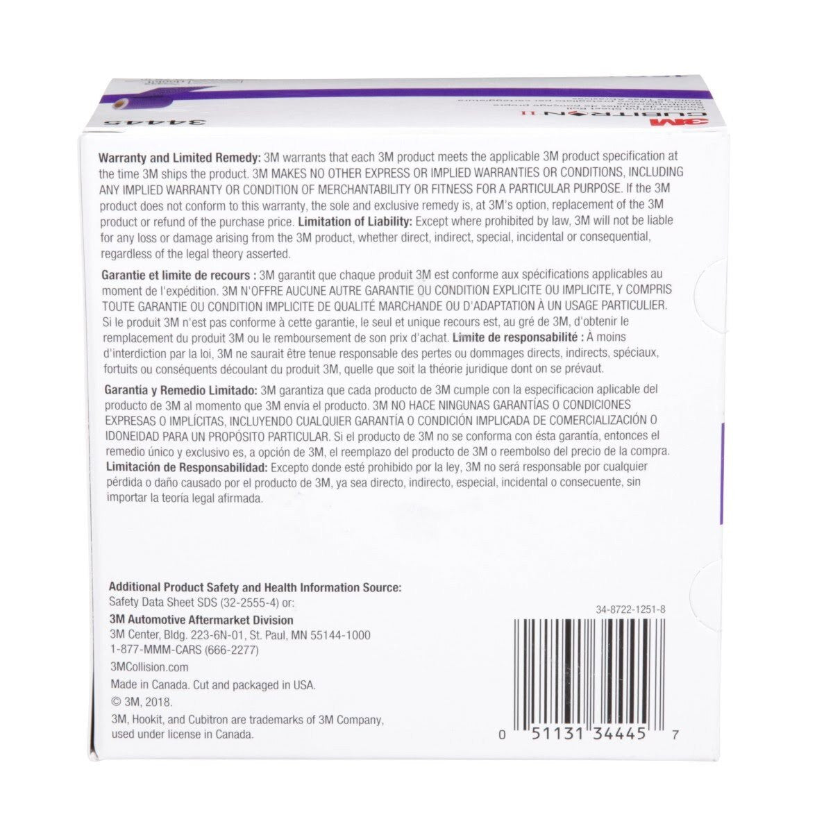 3M 737U Cubitron II Hookit Clean Sanding Sheet Roll, 150+, Purple, 70 mm x 12 m (34445) (7100155343)  - (5Pack) - 9