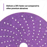 3M 31372 Cubitron II Hookit Clean Sanding Abrasive Disc, 6 in, 120+ Grit, Purple (7100155360) (200 Pack) - 3