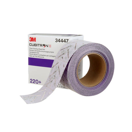 3M 737U Cubitron II Hookit Clean Sanding Sheet Roll, 220+, Purple, 70 mm x 12 m (34447) (7100155366)  - (5Pack) - 6