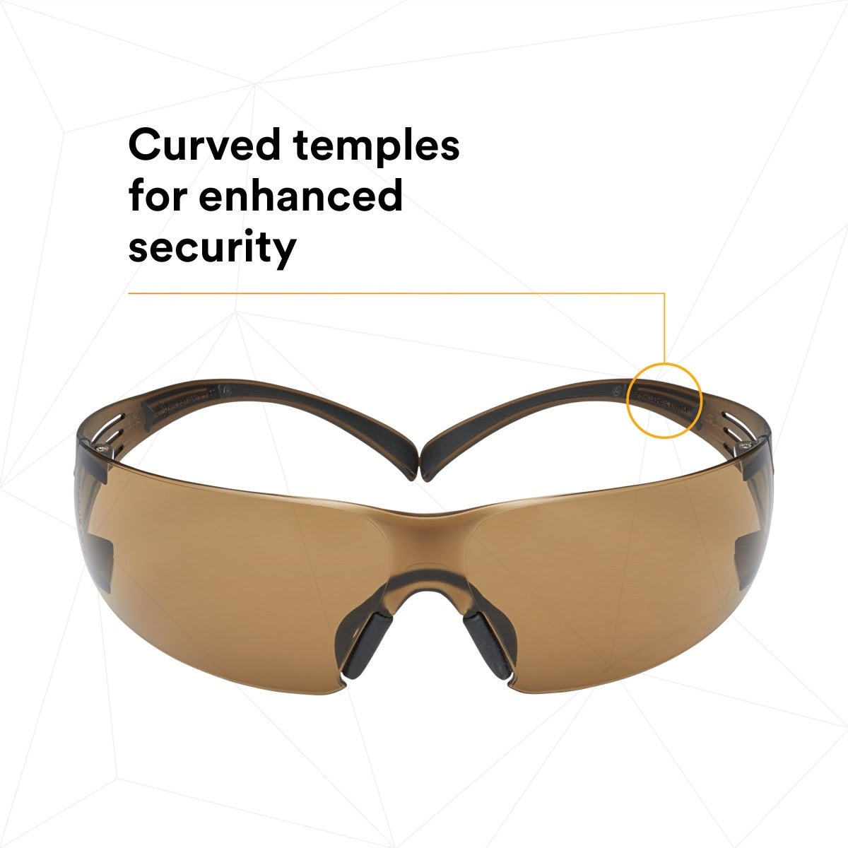 3M SF405SGAF-BLA 1334251 SecureFit Safety Glasses, Black/Brown, Brown Scotchgard Anti-fog Lens (7100155940)  - (20Pack) - 5