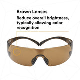 3M SF405SGAF-BLA 1334251 SecureFit Safety Glasses, Black/Brown, Brown Scotchgard Anti-fog Lens (7100155940)  - (20Pack) - 6