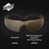 3M SF405SGAF-BLA 1334251 SecureFit Safety Glasses, Black/Brown, Brown Scotchgard Anti-fog Lens (7100155940)  - (20Pack) - 9