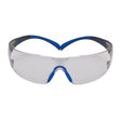3M SF407SGAF-BLU SecureFit Safety Glasses, 400 Series, ANSI Z87.1, Indoor/Outdoor Gray Lens, Blue/Gray Frame, Anti-Fog Anti-Scratch (7100156103)  - (20 Pack)