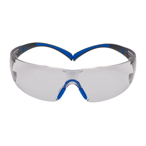 3M SF407SGAF-BLU SecureFit Safety Glasses, 400 Series, ANSI Z87.1, Indoor/Outdoor Gray Lens, Blue/Gray Frame, Anti-Fog Anti-Scratch (7100156103)  - (20 Pack)
