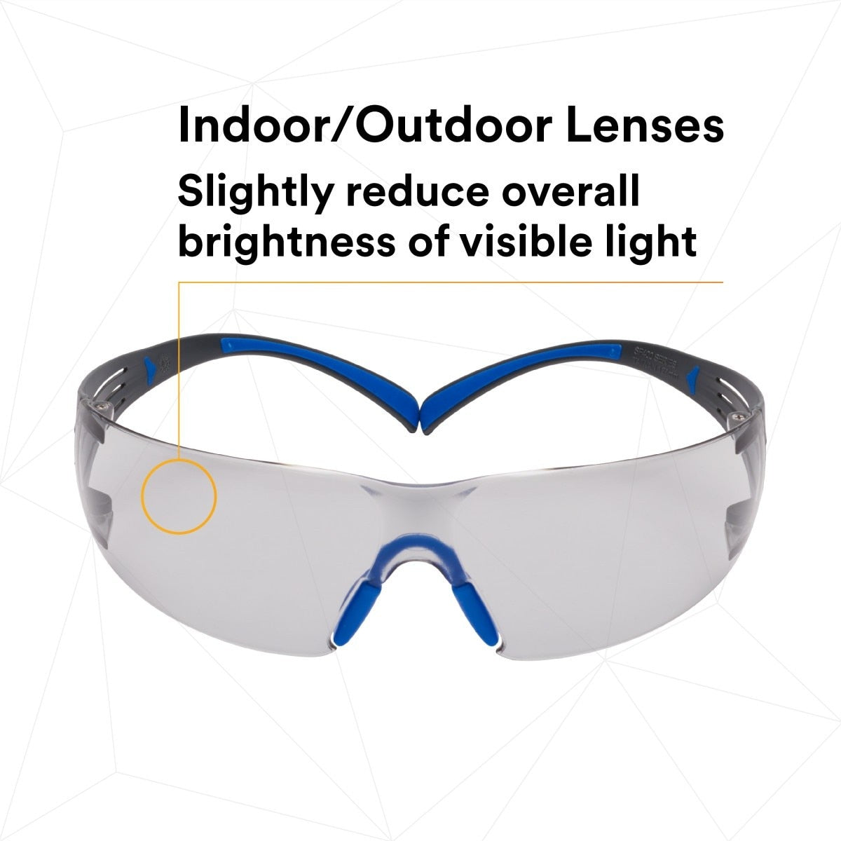 3M SF407SGAF-BLU SecureFit Safety Glasses, 400 Series, ANSI Z87.1, Indoor/Outdoor Gray Lens, Blue/Gray Frame, Anti-Fog Anti-Scratch (7100156103)  - (20 Pack) - 6