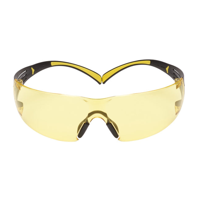 3M SF403SGAF-YEL SecureFit Scotchgard Safety Glasses, Amber Lens, Yellow/Black Frame, Anti-Fog, Anti-Scratch, ANSI Z87 (SF403SGAF-YEL) (7100158219) (Case of 20)  - (20Pack)