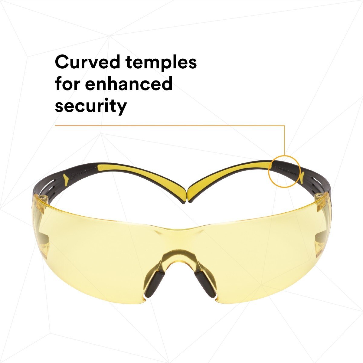 3M SF403SGAF-YEL SecureFit Scotchgard Safety Glasses, Amber Lens, Yellow/Black Frame, Anti-Fog, Anti-Scratch, ANSI Z87 (SF403SGAF-YEL) (7100158219) (Case of 20)  - (20Pack) - 5