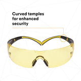3M SF403SGAF-YEL SecureFit Scotchgard Safety Glasses, Amber Lens, Yellow/Black Frame, Anti-Fog, Anti-Scratch, ANSI Z87 (SF403SGAF-YEL) (7100158219) (Case of 20)  - (20Pack) - 5