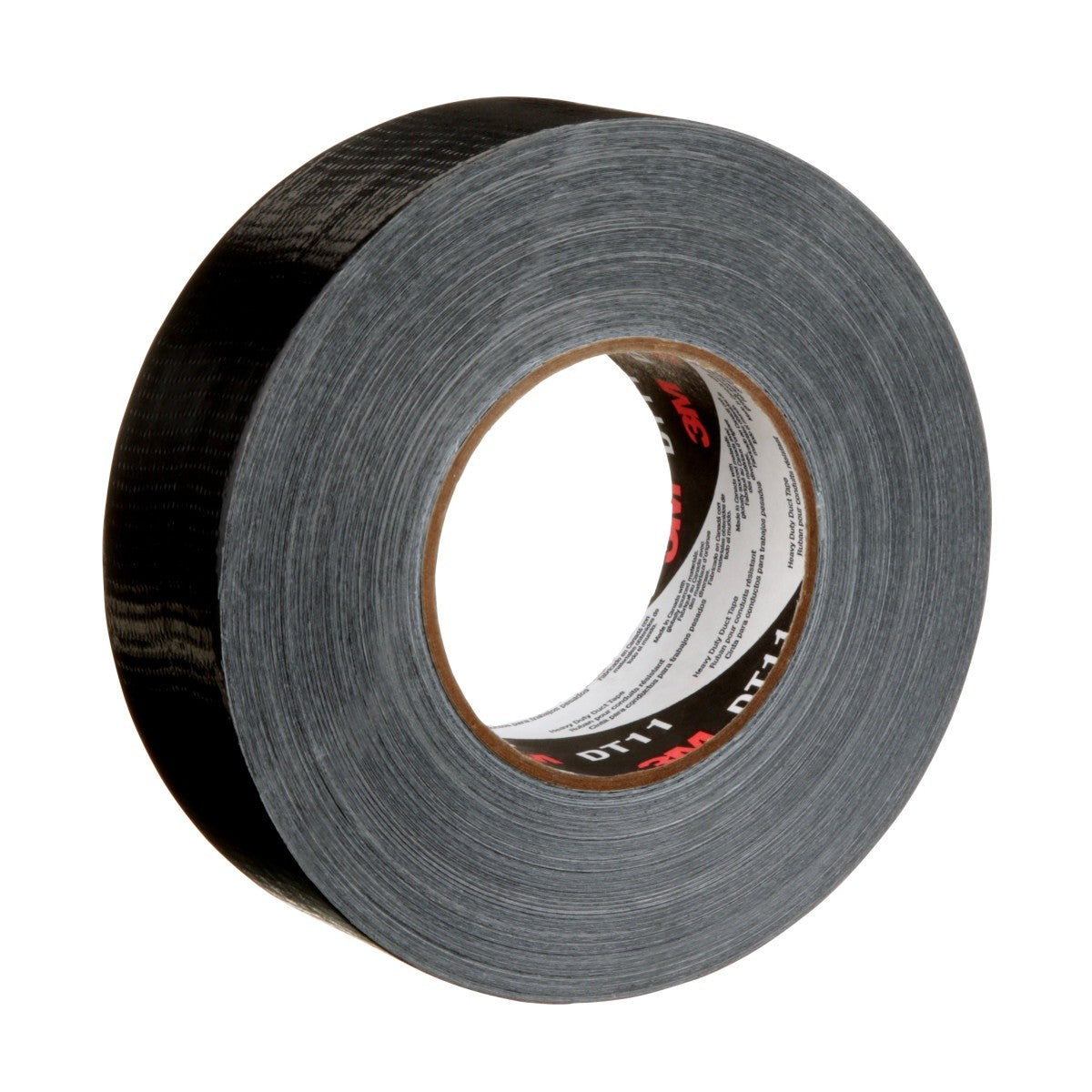 3M DT11 Heavy Duty Duct Tape, Black, 48 mm x 54.8 m, 11 mil (7100158377) (24 Pack)