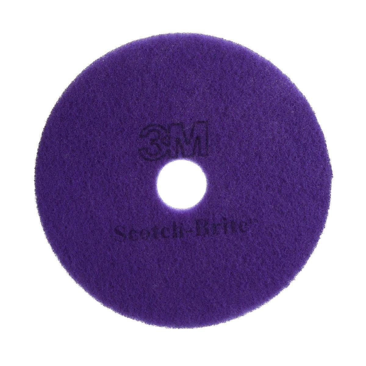 3M DIA-PURPL Scotch-Brite Purple Diamond Floor Pad Plus Fine Purple 24 in Round Center Hole Floor Pad for Cleaning Polishing Burnishing (7100159504) (5 Pack)