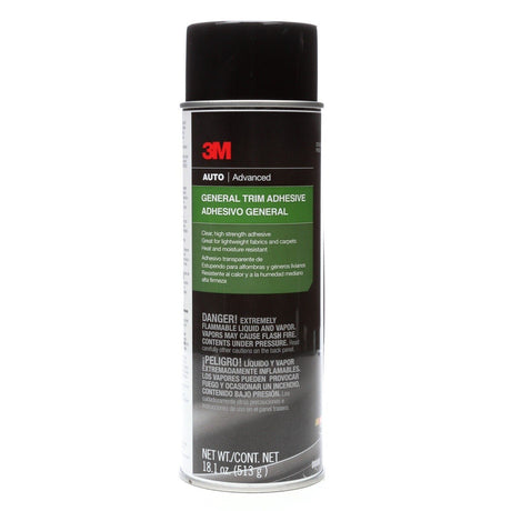 3M General Trim Adhesive Aerosol, High Strength, Clear Drying, 18.1 oz (08088) (7100166281)  - (4Pack)