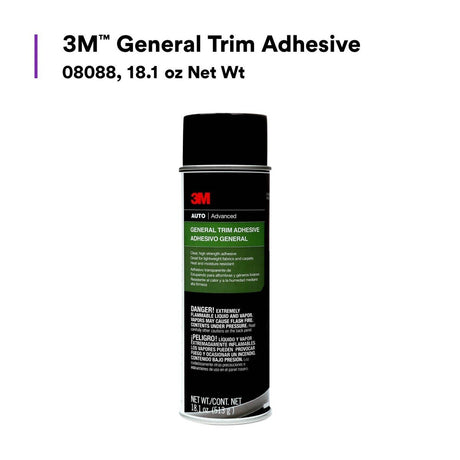 3M General Trim Adhesive Aerosol, High Strength, Clear Drying, 18.1 oz (08088) (7100166281)  - (4Pack) - 2