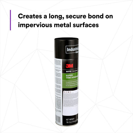 3M Super Trim Adhesive Aerosol Spray, Dries Clear, 19 oz (08090) (7100166328)  - (6Pack) - 3