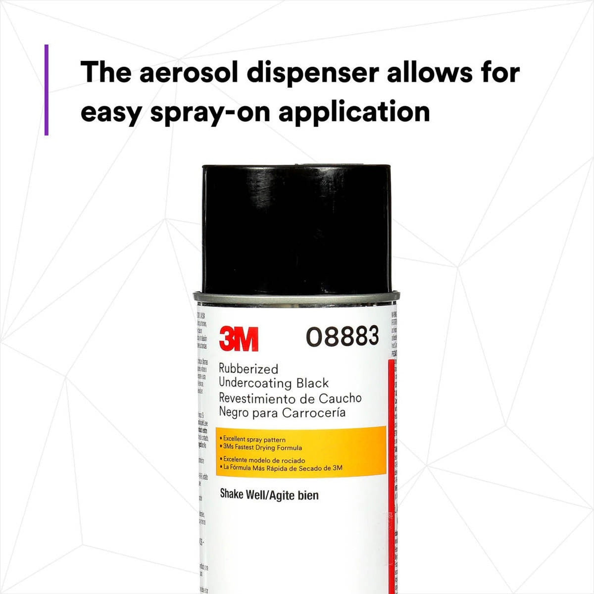 3M 08883 Rubberized Undercoating Aerosol Spray Textured Black Anti-Corrosive 19.7 oz (7100166585) (6 Pack) - 4