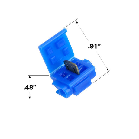3M 804-POUCH Electrical IDC Insulation Displacement Connector, Blue, 18-16 AWG Solid/Stranded, 14 AWG Stranded, Self Stripping, Moisture Resistant (7100167045) (250 Pack) - 2