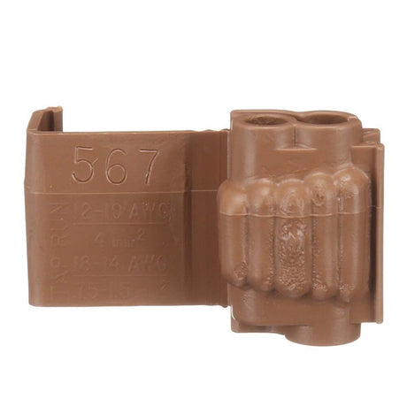 3M 567-POUCH Scotchlok Self-Stripping Tap Connectors 567, Run and Tap, Brown, 18-14 Awg Tap, 12-10 Awg Run (7100167058) (1000 Pack)