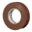 3M 165 165BR4A Temflex Vinyl Electrical Tape, Brown, 3/4 in x 60 ft, 6 mil, 600V, PVC Insulating Tape (7100169191) (10 Pack)