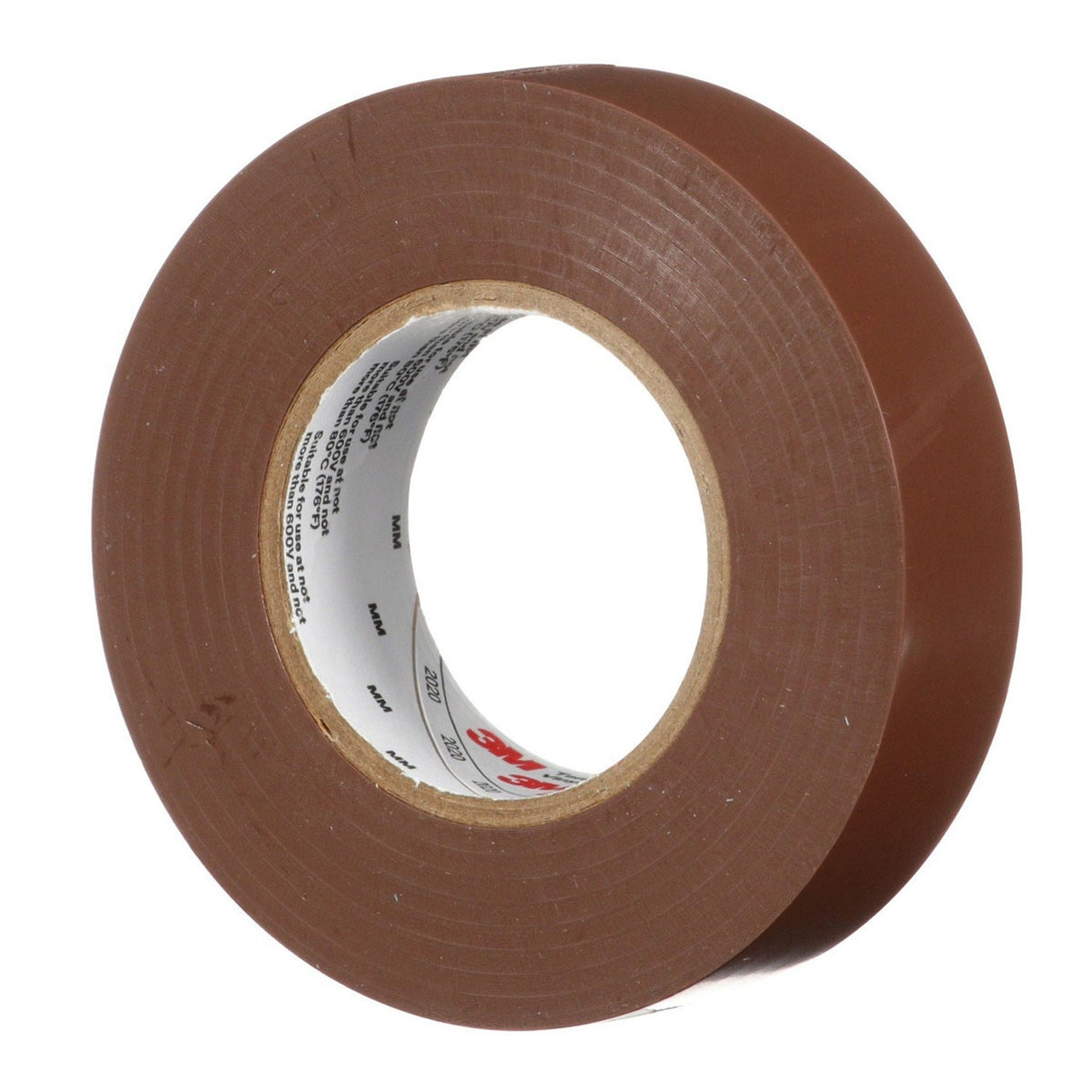 3M 165 165BR4A Temflex Vinyl Electrical Tape, Brown, 3/4 in x 60 ft, 6 mil, 600V, PVC Insulating Tape (7100169191) (10 Pack)