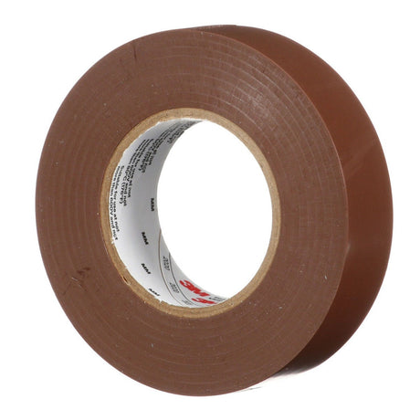 3M 165 165BR4A Temflex Vinyl Electrical Tape, Brown, 3/4 in x 60 ft, 6 mil, 600V, PVC Insulating Tape (7100169191) (10 Pack)