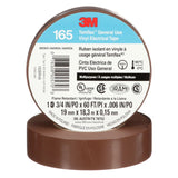 3M 165 165BR4A Temflex Vinyl Electrical Tape, Brown, 3/4 in x 60 ft, 6 mil, 600V, PVC Insulating Tape (7100169191) (10 Pack) - 5