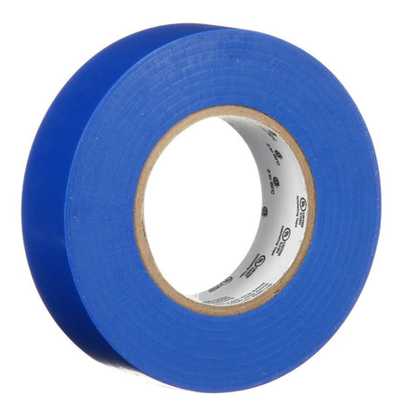 3M 165BL4A Temflex Vinyl Electrical Tape Blue 3/4 in x 60 ft 6 mil Multi-Purpose Flame Retardant (7100169429)  - (10 Pack) - 6