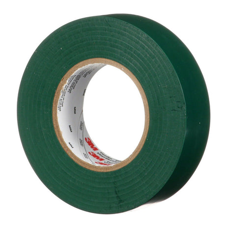 3M 165 Temflex Multi-Purpose Vinyl Electrical Tape, Green, 3/4 in x 60 ft, 6 mil, 600 V, PVC, Flame Retardant (165GR4A) (7100169430) (10 Rolls)  - (10Pack) - 5