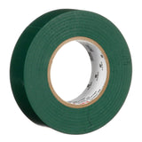 3M 165 Temflex Multi-Purpose Vinyl Electrical Tape, Green, 3/4 in x 60 ft, 6 mil, 600 V, PVC, Flame Retardant (165GR4A) (7100169430) (10 Rolls)  - (10Pack) - 6