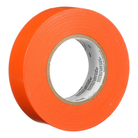 3M 165OR4A Temflex Multi-Purpose Vinyl Electrical Tape, Orange, 3/4 in x 60 ft, 6 mil (7100169433)  - (10 Pack) - 7