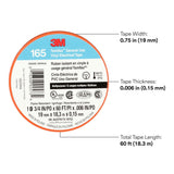 3M 165OR4A Temflex Multi-Purpose Vinyl Electrical Tape, Orange, 3/4 in x 60 ft, 6 mil (7100169433)  - (10 Pack) - 9