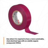 3M 165 Temflex Multi-Purpose Vinyl Electrical Tape, Purple, 3/4 in x 60 ft, 6 mil (165PR4A) (7100169434) (10 Roll Pack)  - (10Pack) - 9