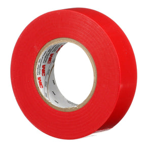3M 165 Temflex Vinyl Electrical Tape, Red, 0.75 in x 60 ft, 6 mil, General Use, Flame Retardant (165RD4A) (7100169492) (10 Rolls/Pack)  - (10Pack)