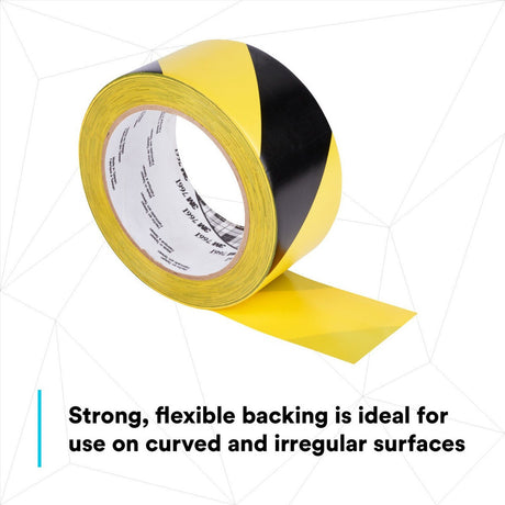 3M 766 Safety Stripe Vinyl Tape, Black/Yellow, 2 in x 36 yd, 5 mil (766DC) (7100170131)  - (12Pack) - 5