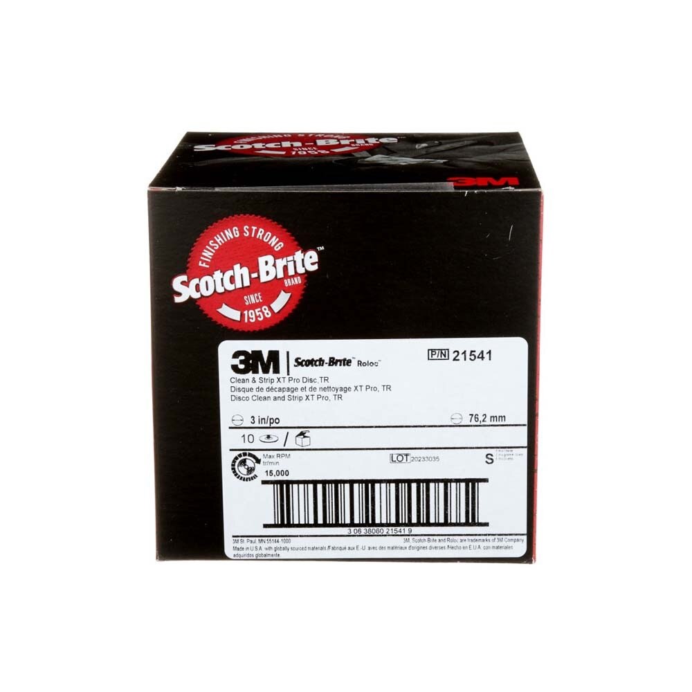 3M SB21541 Scotch-Brite Roloc Clean and Strip XT Pro Extra Cut Disc XO-DR 3 in TR SiC Extra Coarse Purple Heavy Duty Metal Stripper Disc Collision Repair Heavy Industrial (7100173795) (40 Pack) - 6