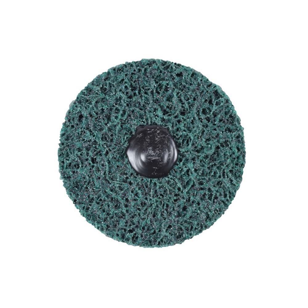 3M SB21555 Scotch-Brite Roloc+ Clean and Strip XT Pro Disc TR+ 4 in x 1/2 in Extra Course Green Rust Removal Weld Cleaning Prepping Metal Prior to Paint (7100173797) (10 Pack) - 2