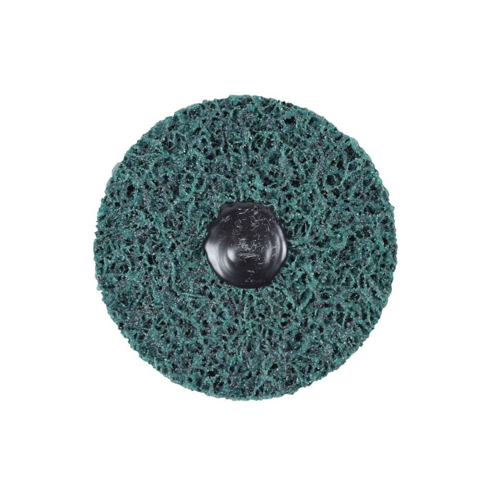 3M SB21555 Scotch-Brite Roloc+ Clean and Strip XT Pro Disc TR+ 4 in x 1/2 in Extra Course Green Rust Removal Weld Cleaning Prepping Metal Prior to Paint (7100173797) (10 Pack) - 2
