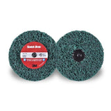 3M SB21555 Scotch-Brite Roloc+ Clean and Strip XT Pro Disc TR+ 4 in x 1/2 in Extra Course Green Rust Removal Weld Cleaning Prepping Metal Prior to Paint (7100173797) (10 Pack) - 4