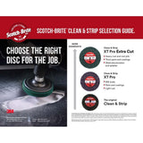 3M SB21555 Scotch-Brite Roloc+ Clean and Strip XT Pro Disc TR+ 4 in x 1/2 in Extra Course Green Rust Removal Weld Cleaning Prepping Metal Prior to Paint (7100173797) (10 Pack) - 9