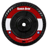 3M XO-DC Scotch-Brite Clean and Strip XT Pro Disc, SiC Extra Coarse, Purple, 7 in x 7/8 in, Type 27 (7100175122) (5 Pack) - 2